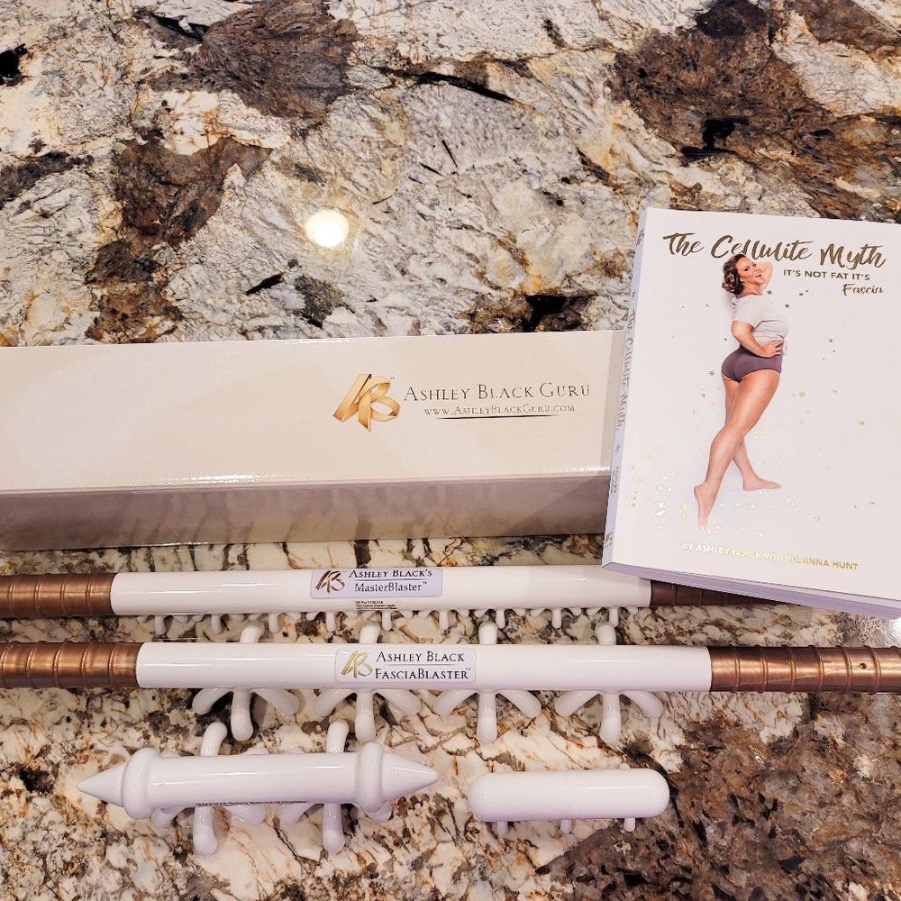 Lot of Ashley Black Fascia blaster and book for cellulite.
